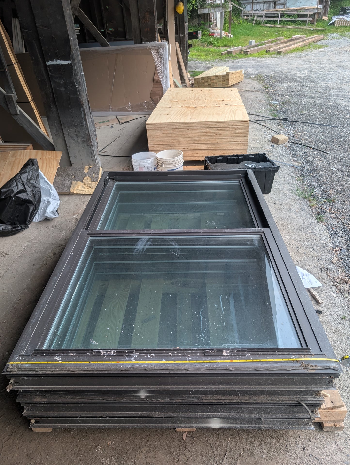 Reclaimed slider windows